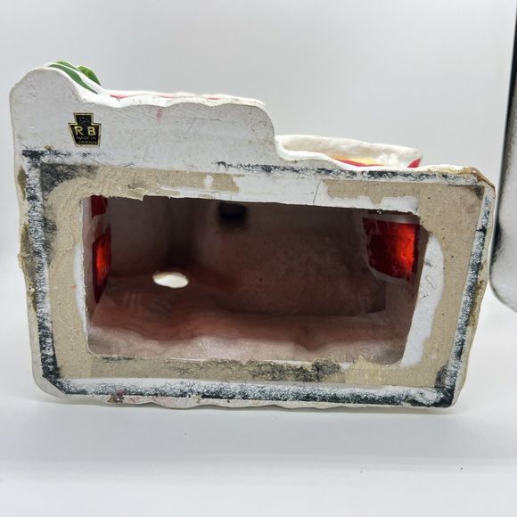 RARE Vintage Christmas Village Snowy House RB Japan Hand Painted Retro 70s MCM - Picture 12 of 16